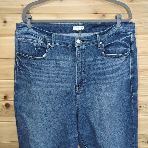 Good American Jeans Womens 18 Blue Good Legs ankle Glc1380t - Picture 2 of 10